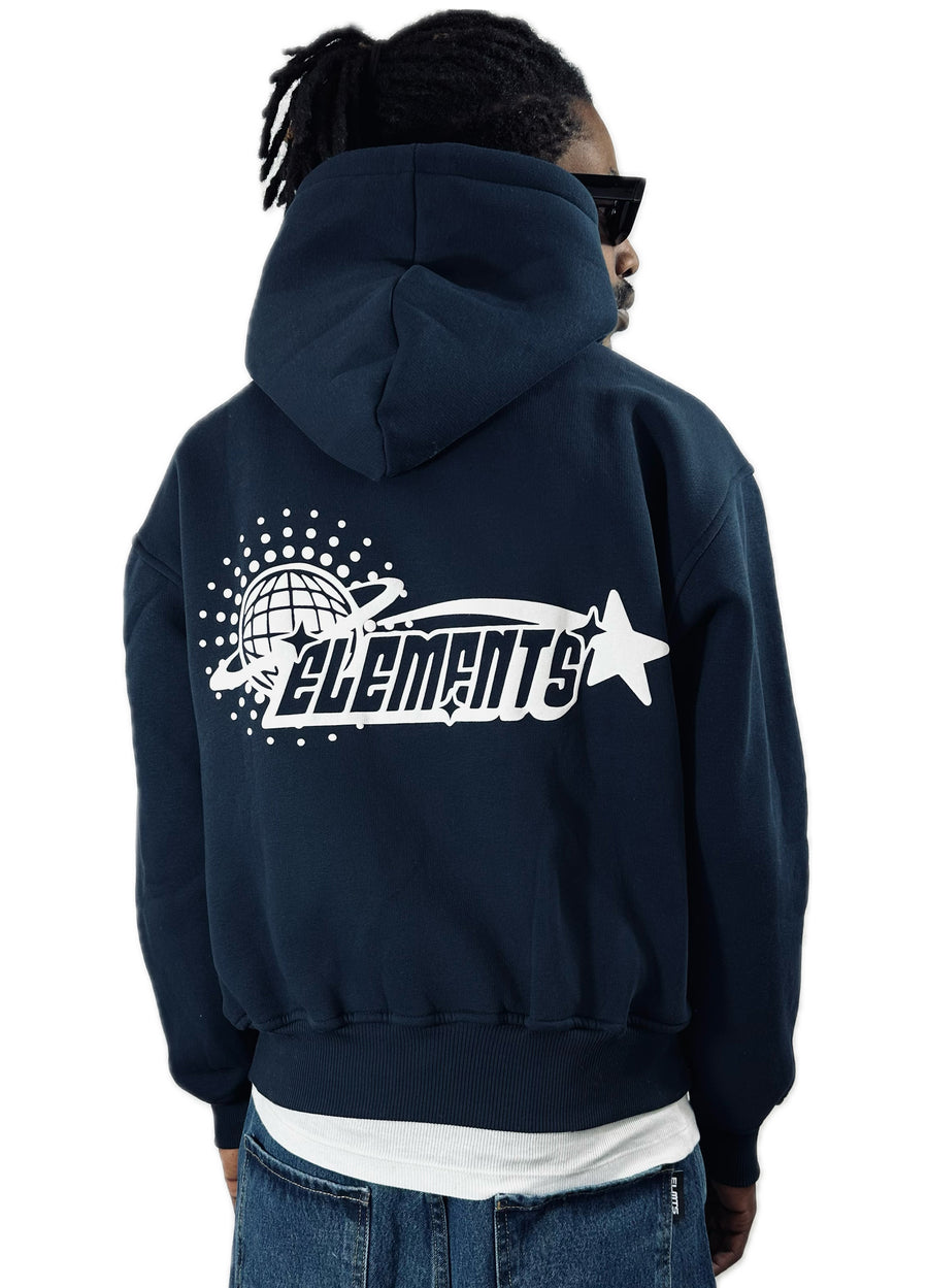 PERFECT HOODIE POLICOT WORLD LINE BLUE-WHITE