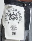 RAW DENIM BAGGY DOUBLE TWO IN ONE BLACK
