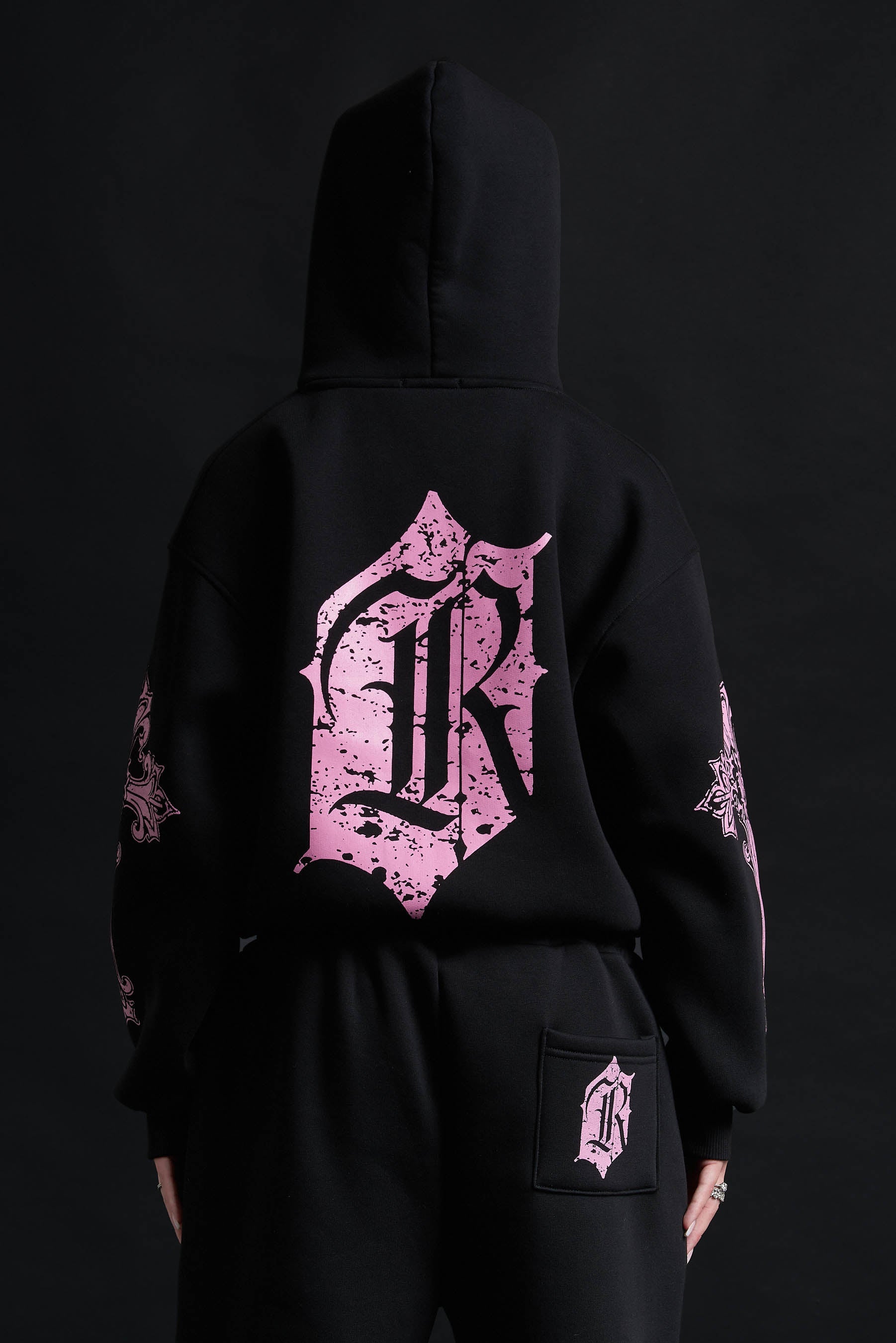 HOODIE CATHEDRAL BLACK PINK