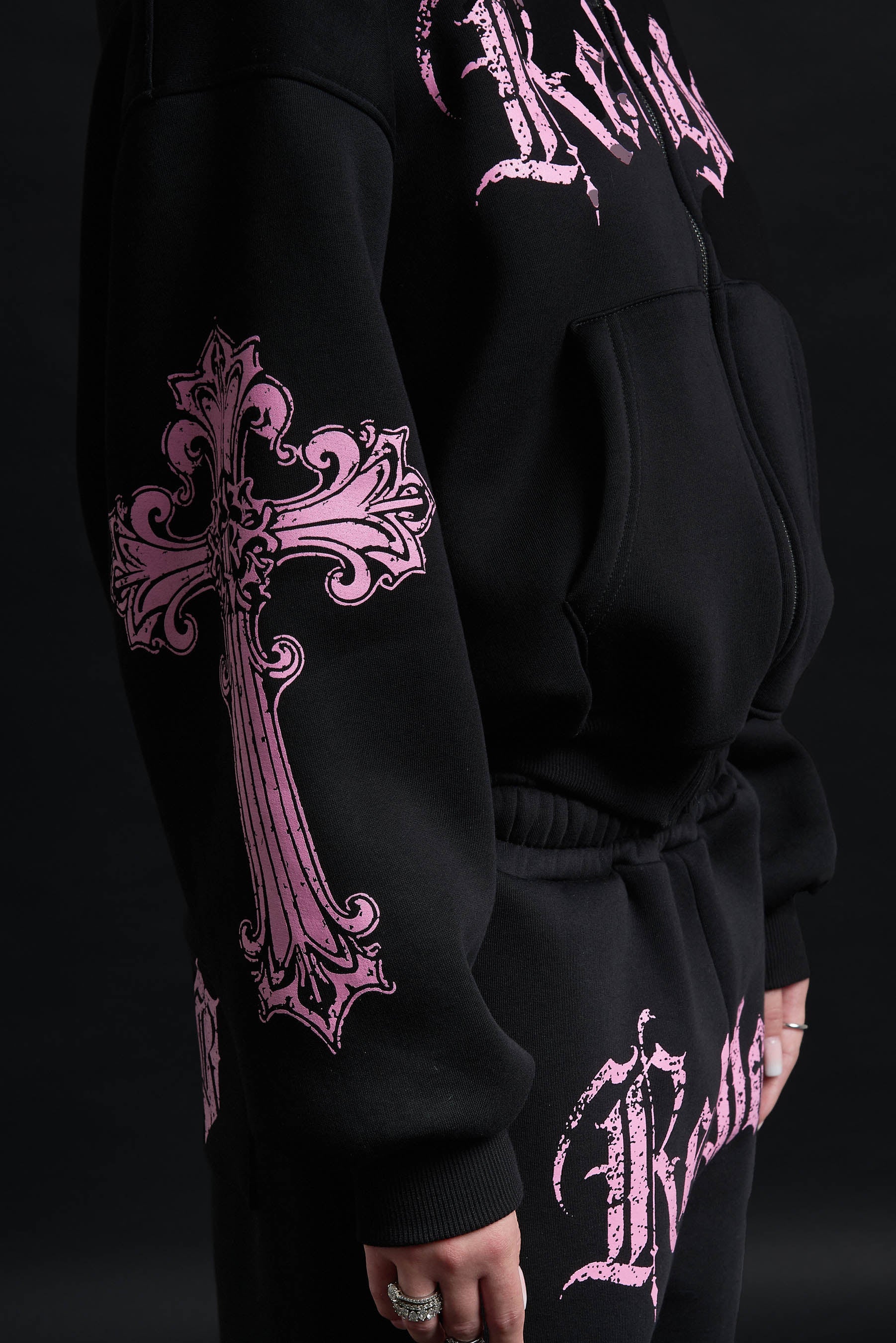 CATHEDRAL TRACK SUIT BLACK&amp;PINK