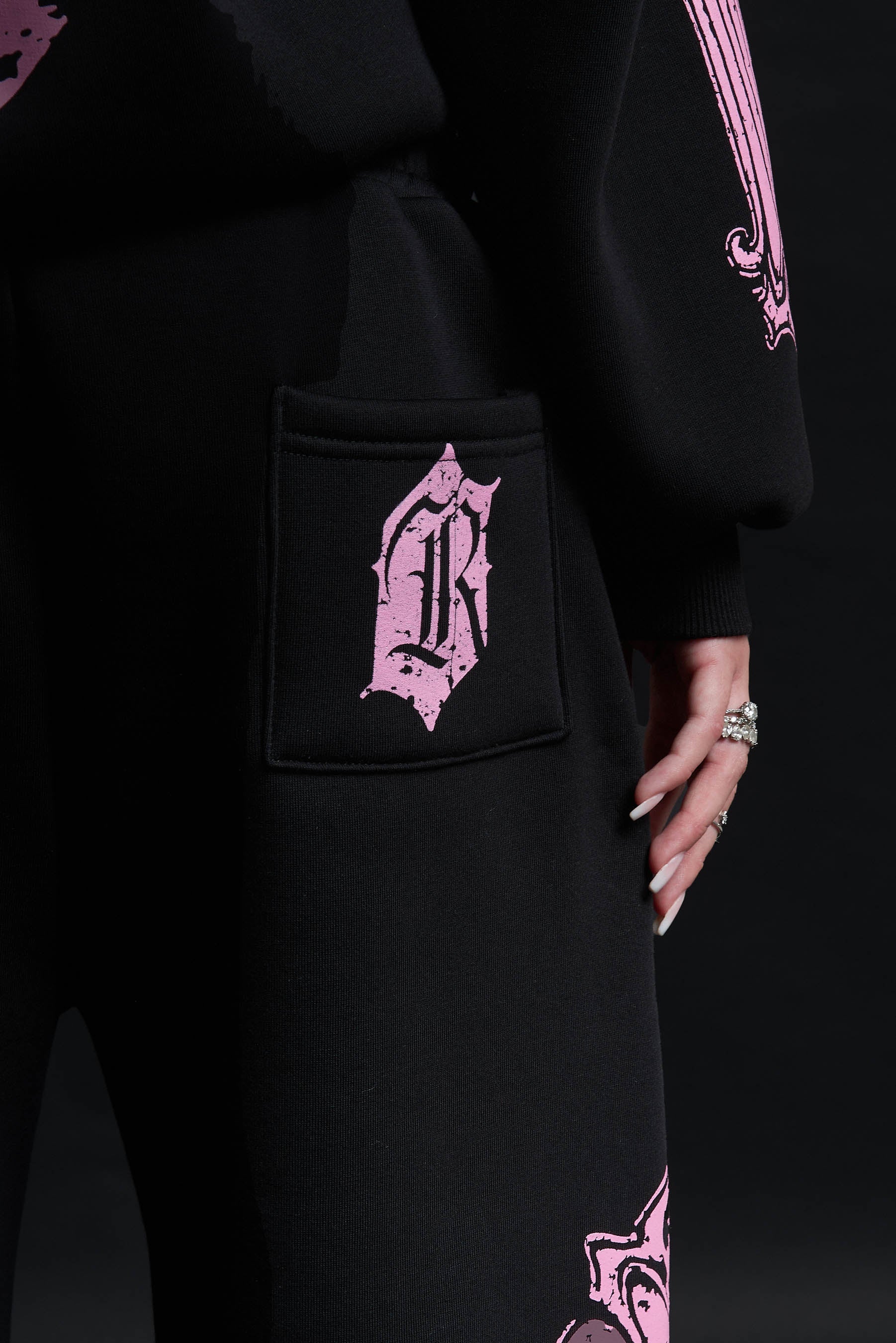 SWEATPANTS CATHEDRAL BLACK&amp;PINK