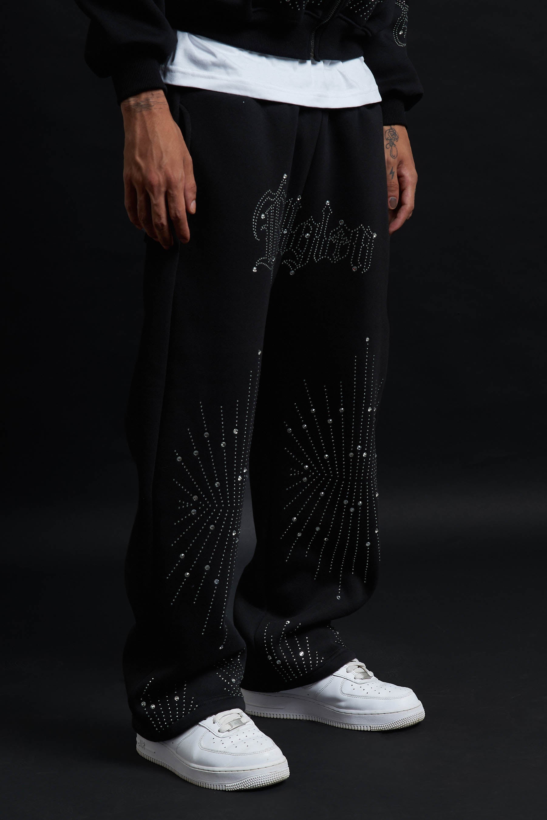 SWEATPANTS RELIQUAR TOTAL BLACK CRYSTAL