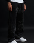 SWEATPANTS RELIQUAR TOTAL BLACK CRYSTAL