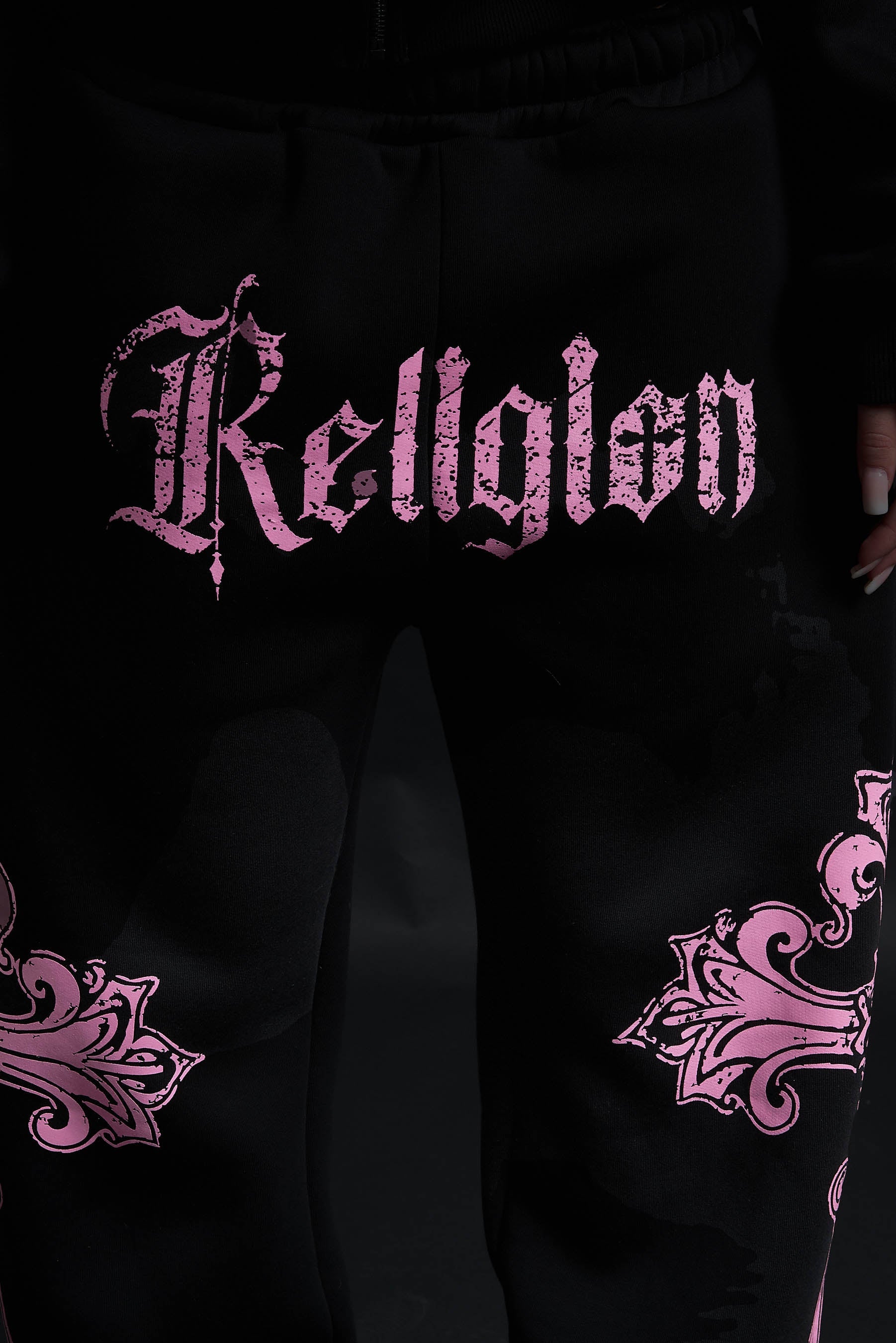 SWEATPANTS CATHEDRAL BLACK&amp;PINK
