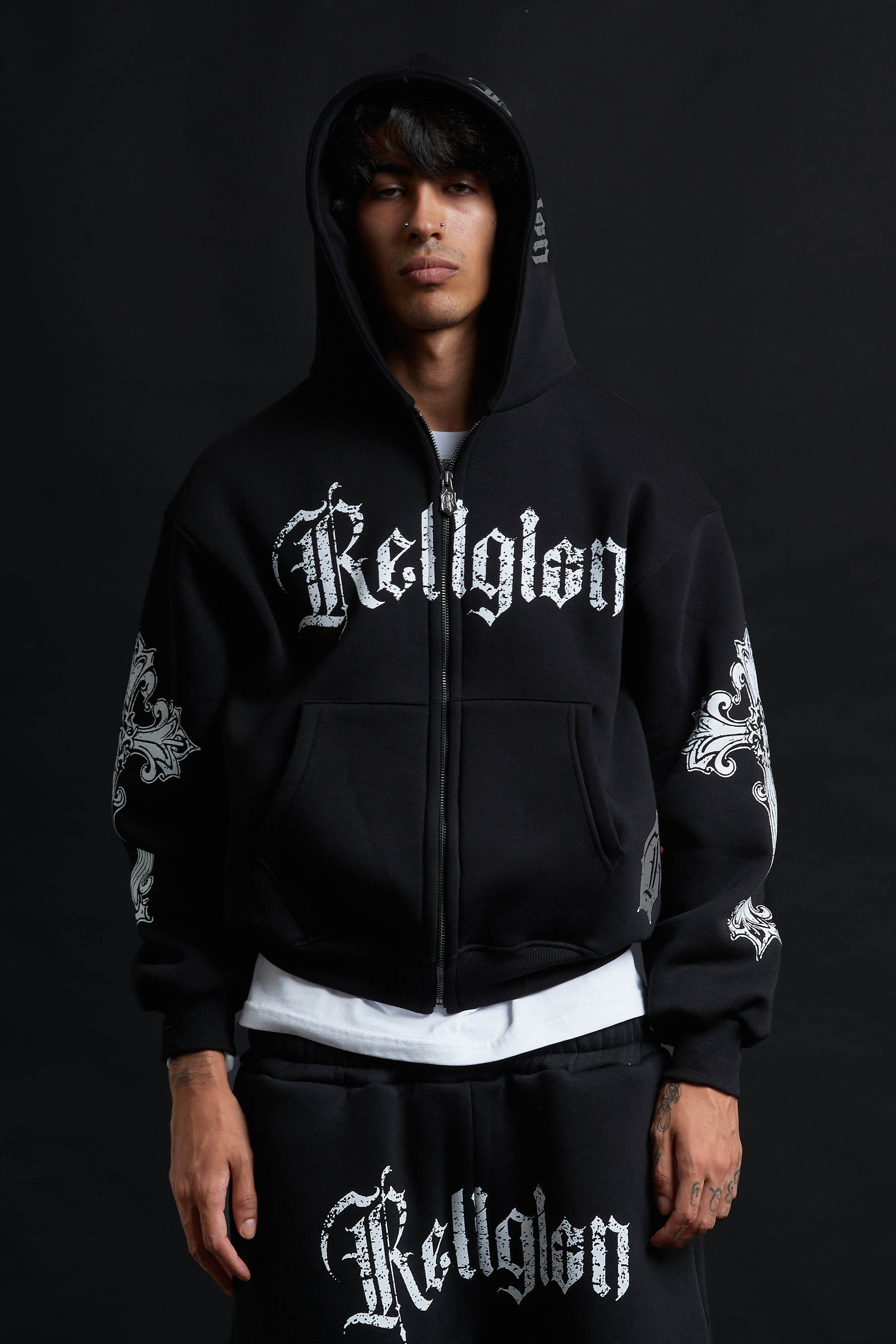 HOODIE CATHEDRAL BLACK&amp;WHITE
