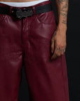 RELIC LEATHER BAGGY BORDEAUX