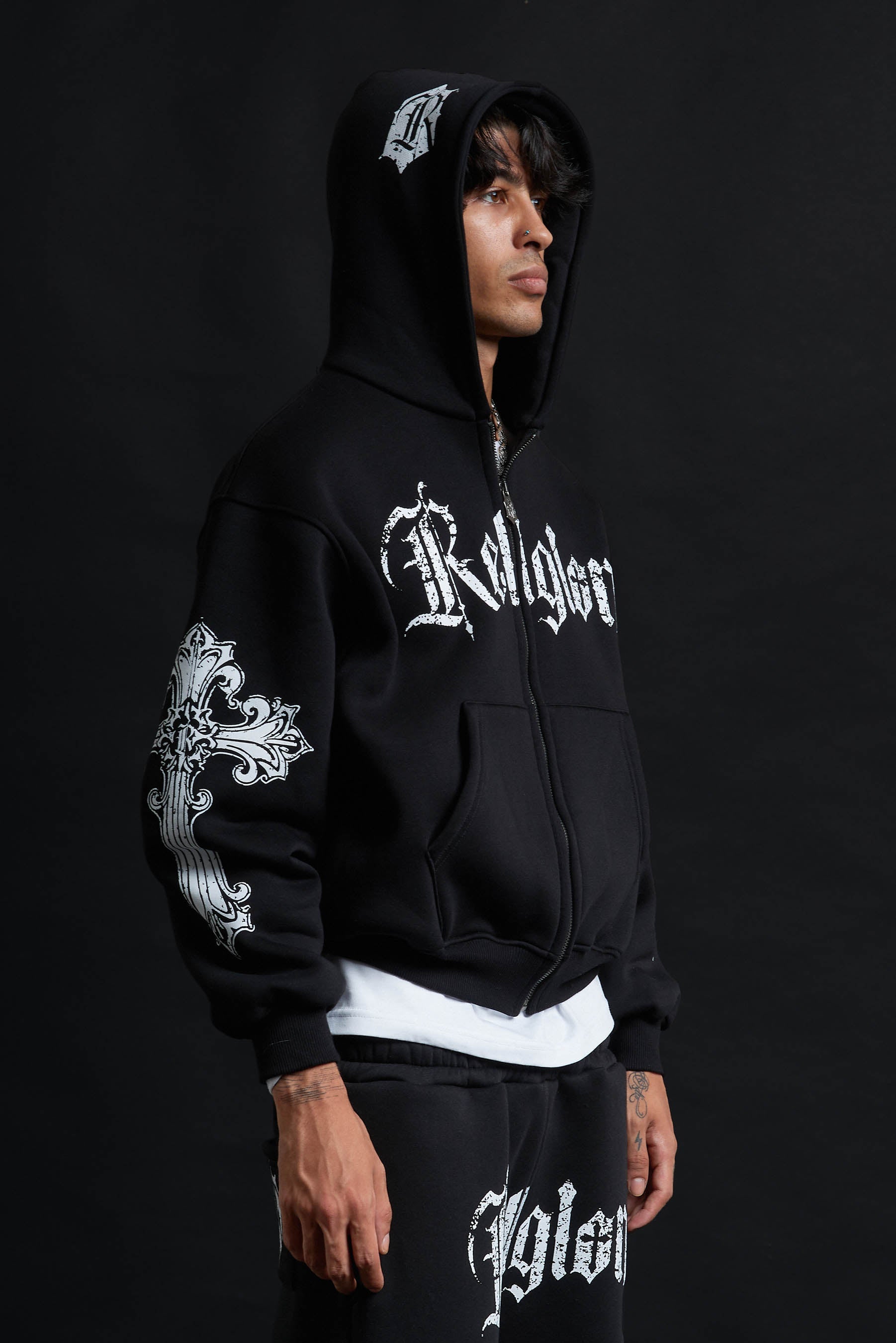 HOODIE CATHEDRAL BLACK&amp;WHITE
