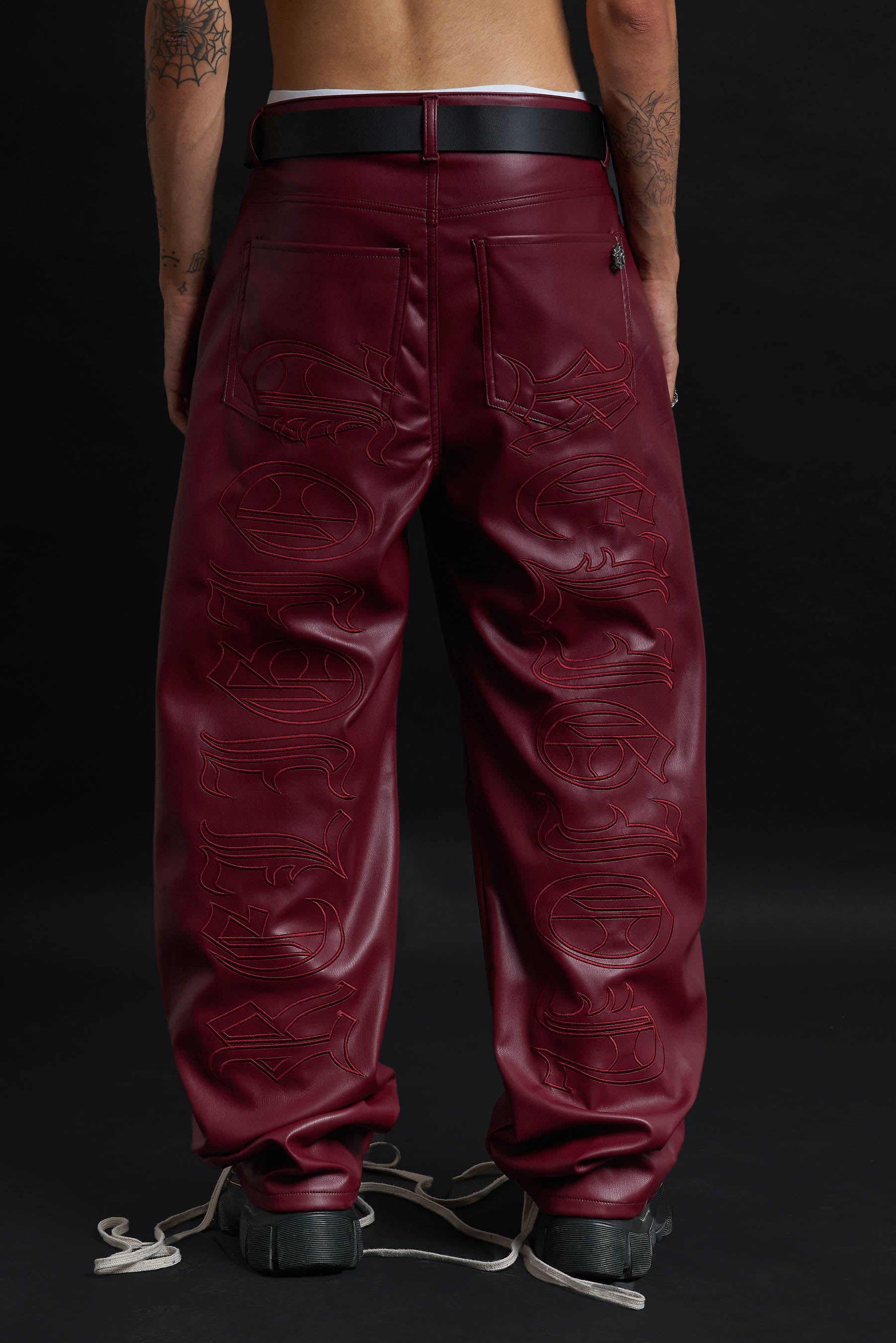 RELIC LEATHER BAGGY BORDEAUX