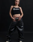 RELIC LEATHER BAGGY BLACK