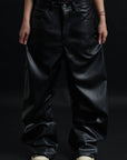 RELIC LEATHER BAGGY BLACK