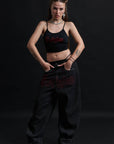 THORN BAGGY DENIM – BLACK CRIMSON
