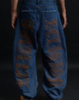 THORN BAGGY DENIM – BLUE CRIMSON