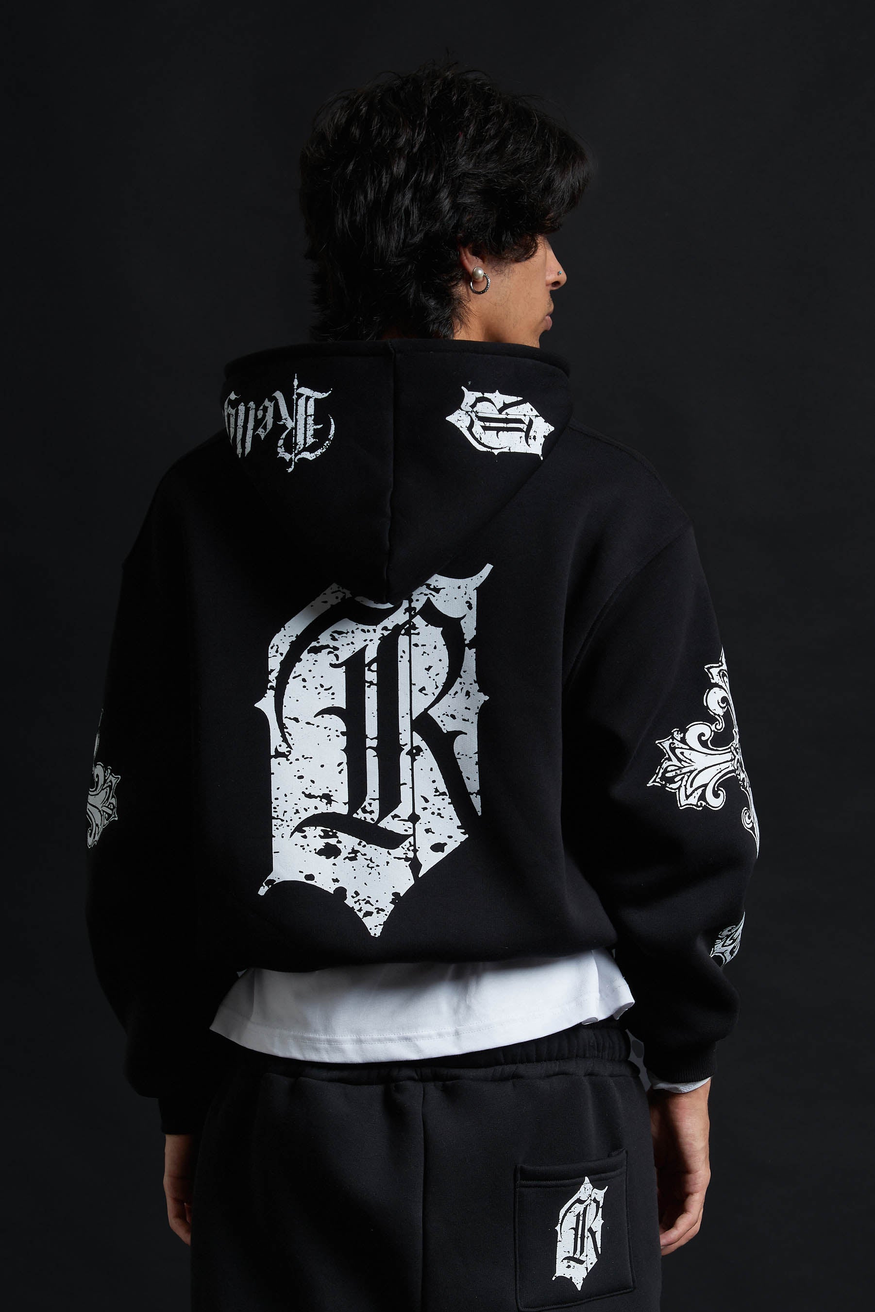 HOODIE CATHEDRAL BLACK&amp;WHITE
