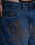 THORN BAGGY DENIM – BLUE CRIMSON