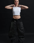 ECLIPSE RHINESTONE BAGGY BLACK
