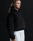 Hoodie Genesis Crop BLACK Destroyed