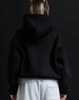 Hoodie Genesis Crop BLACK Destroyed