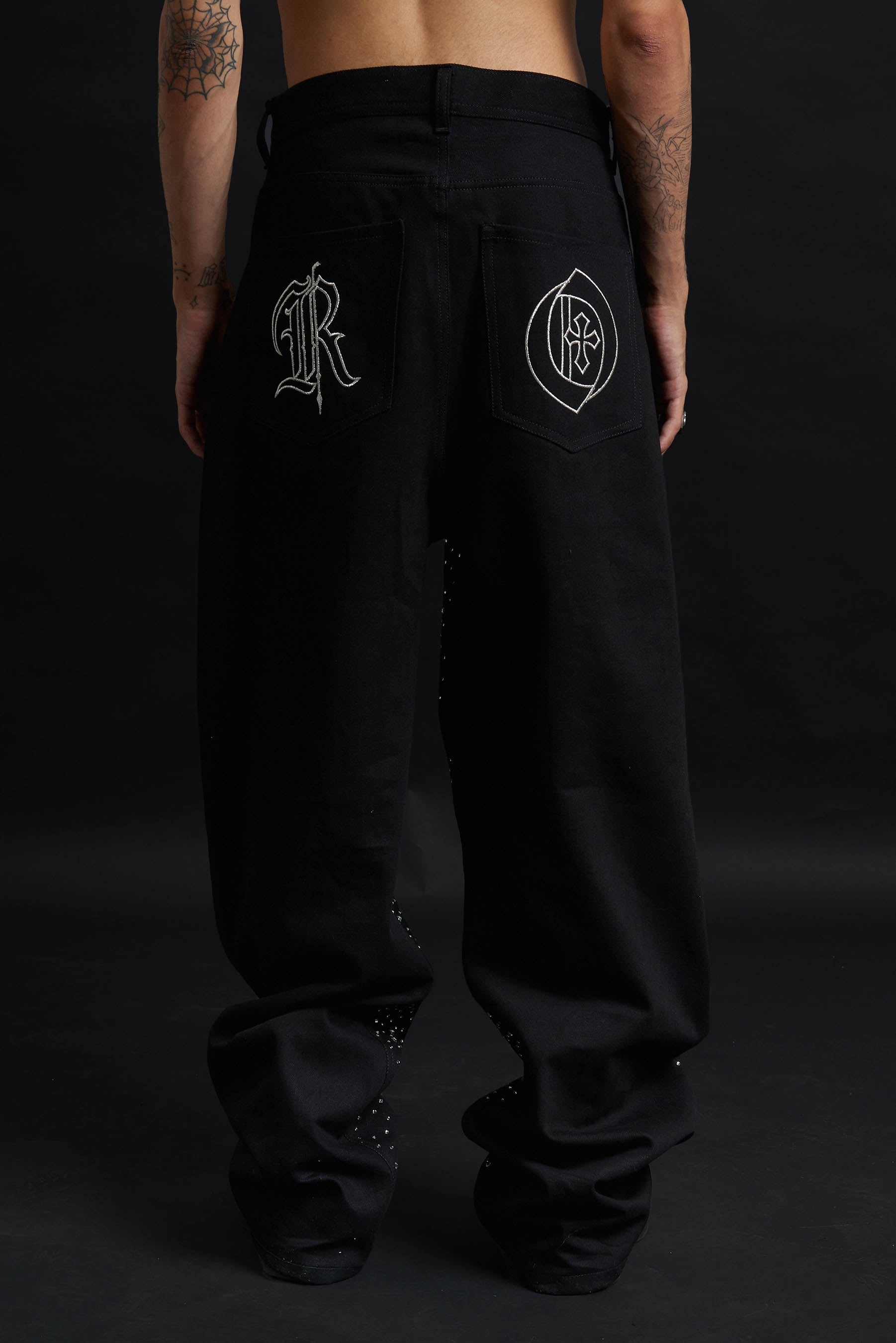 ECLIPSE RHINESTONE BAGGY BLACK