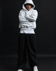 Hoodie Genesis Crop Ash Grey Destroyed