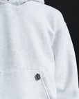 Hoodie Genesis Crop Ash Grey Destroyed
