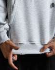 Hoodie Genesis Crop Ash Grey Destroyed