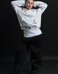 Hoodie Genesis Crop Ash Grey Destroyed
