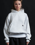 Hoodie Genesis Crop Ash Grey Destroyed