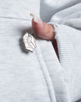 Hoodie Genesis Crop Ash Grey Destroyed