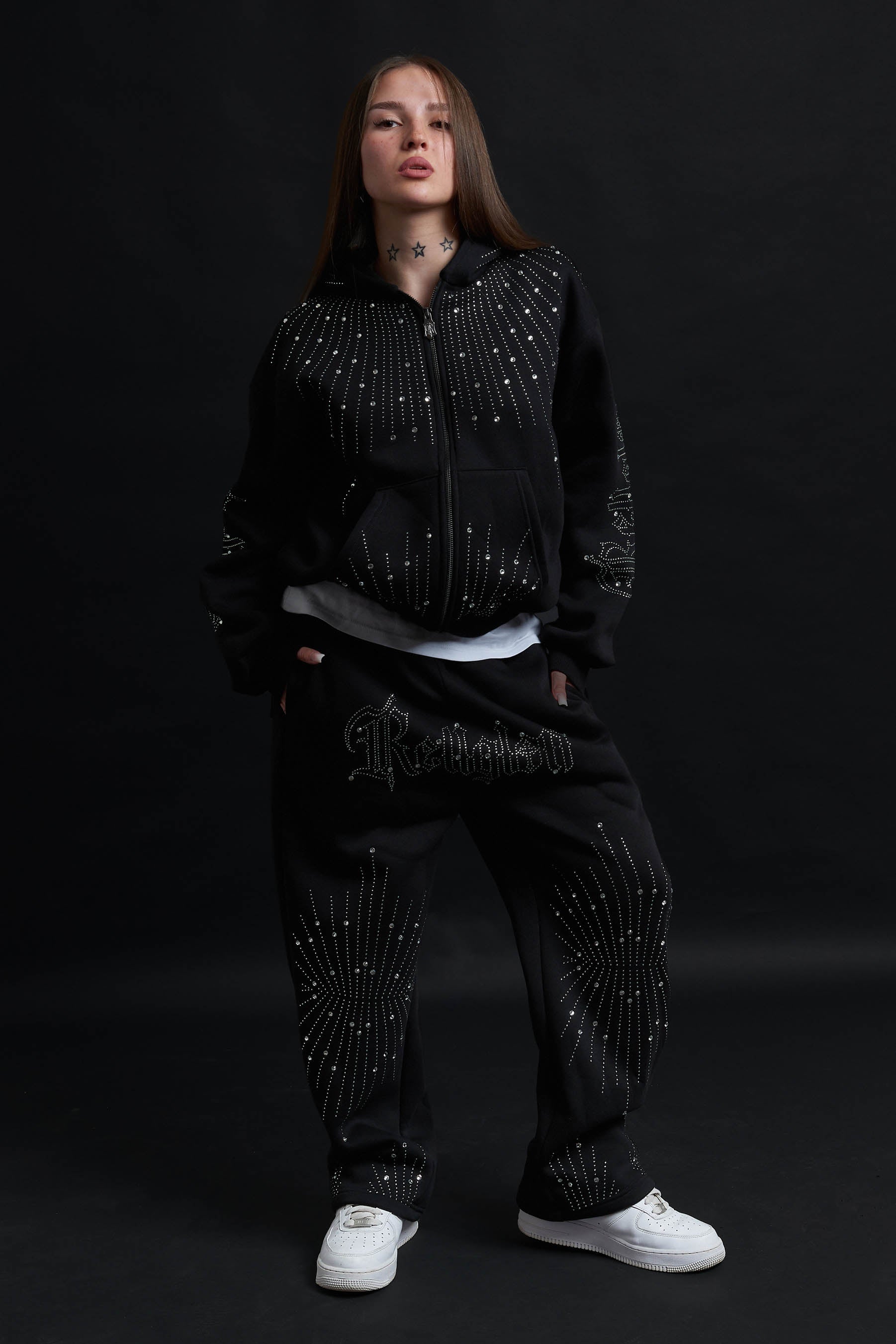 HOODIE RELIQUAR TOTAL BLACK CRYSTAL