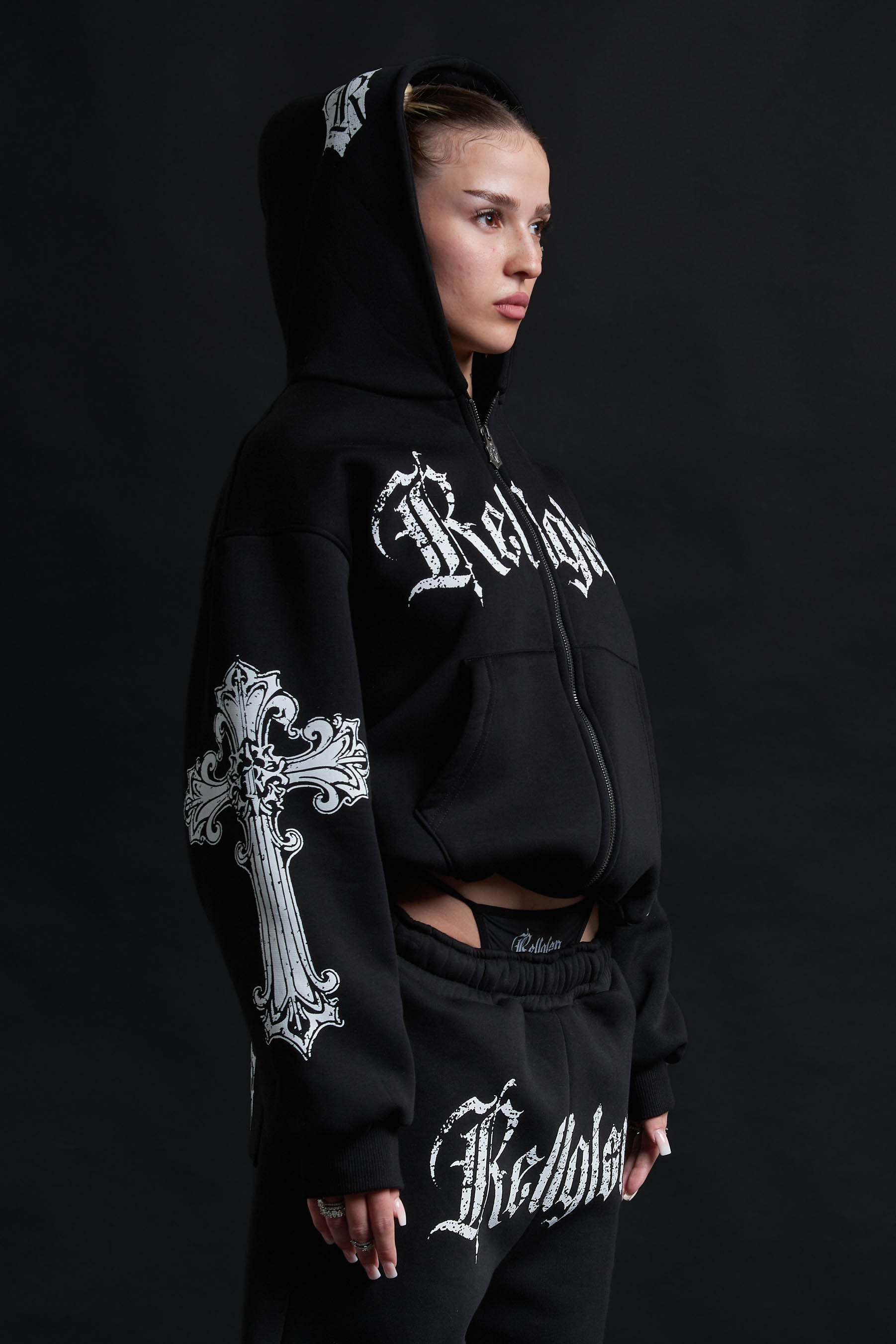 HOODIE CATHEDRAL BLACK&amp;WHITE