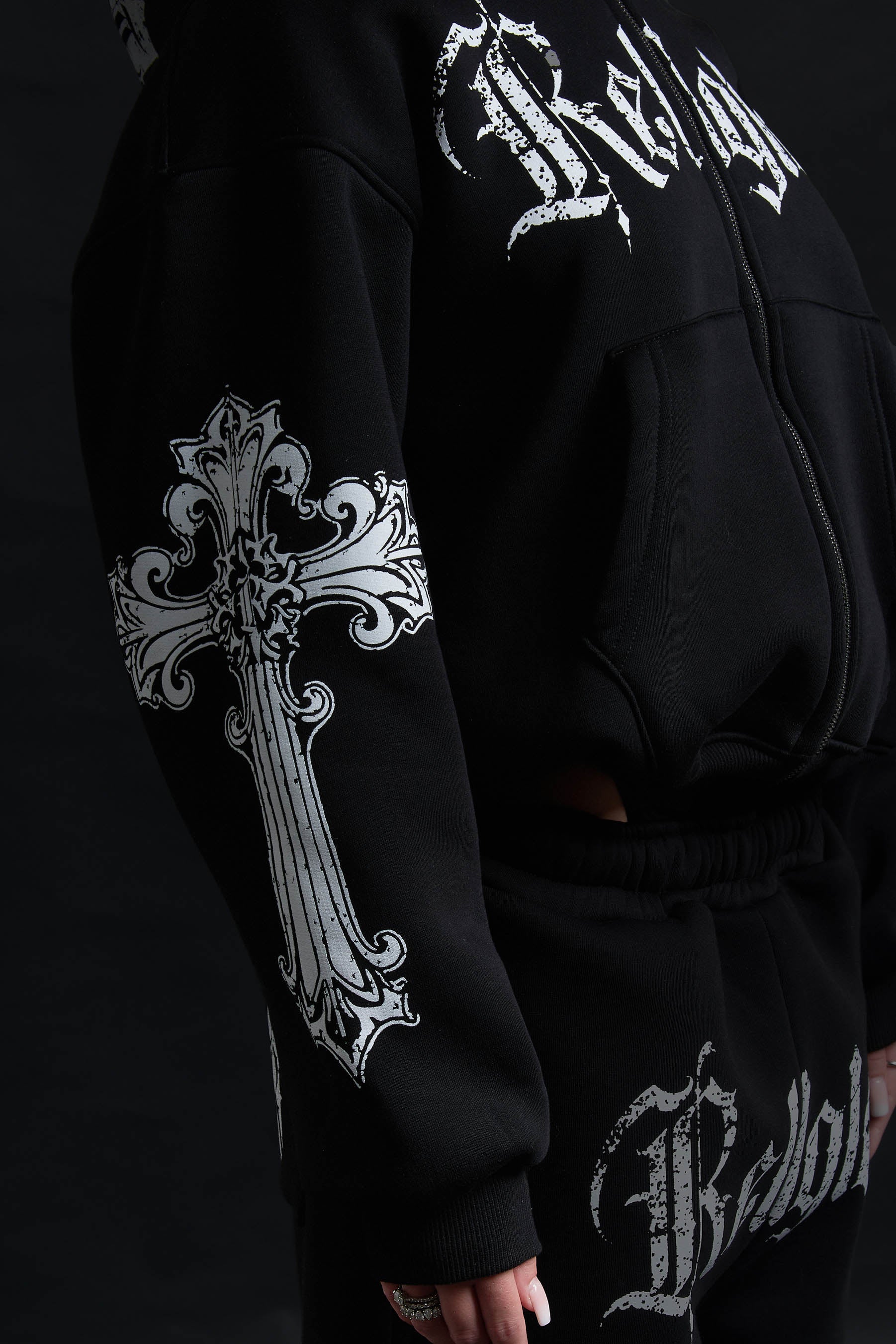 HOODIE CATHEDRAL BLACK&amp;WHITE