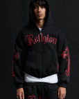 HOODIE CATHEDRAL BLACK&RED