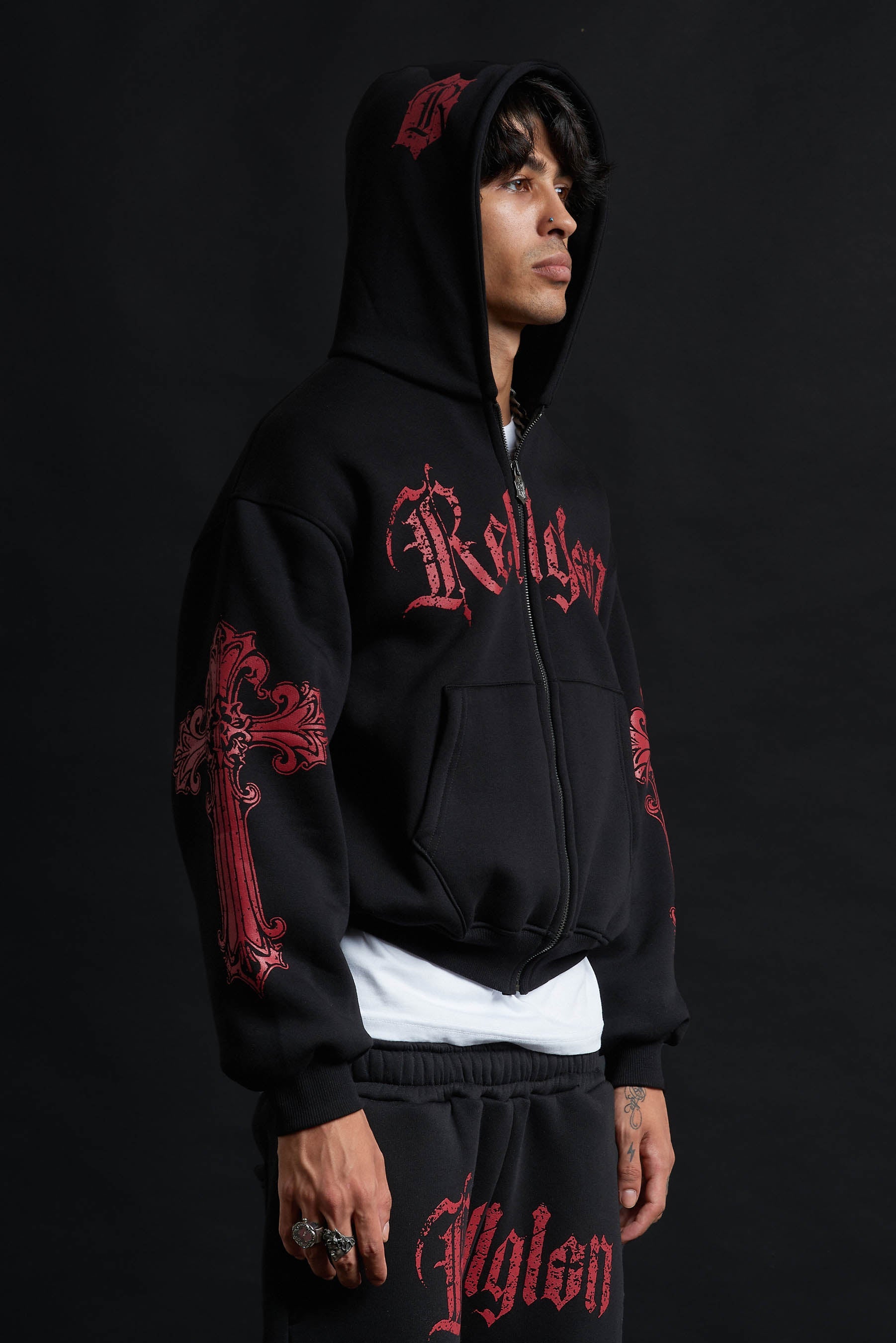 CATHEDRAL TRACK SUIT BLACK&amp;RED