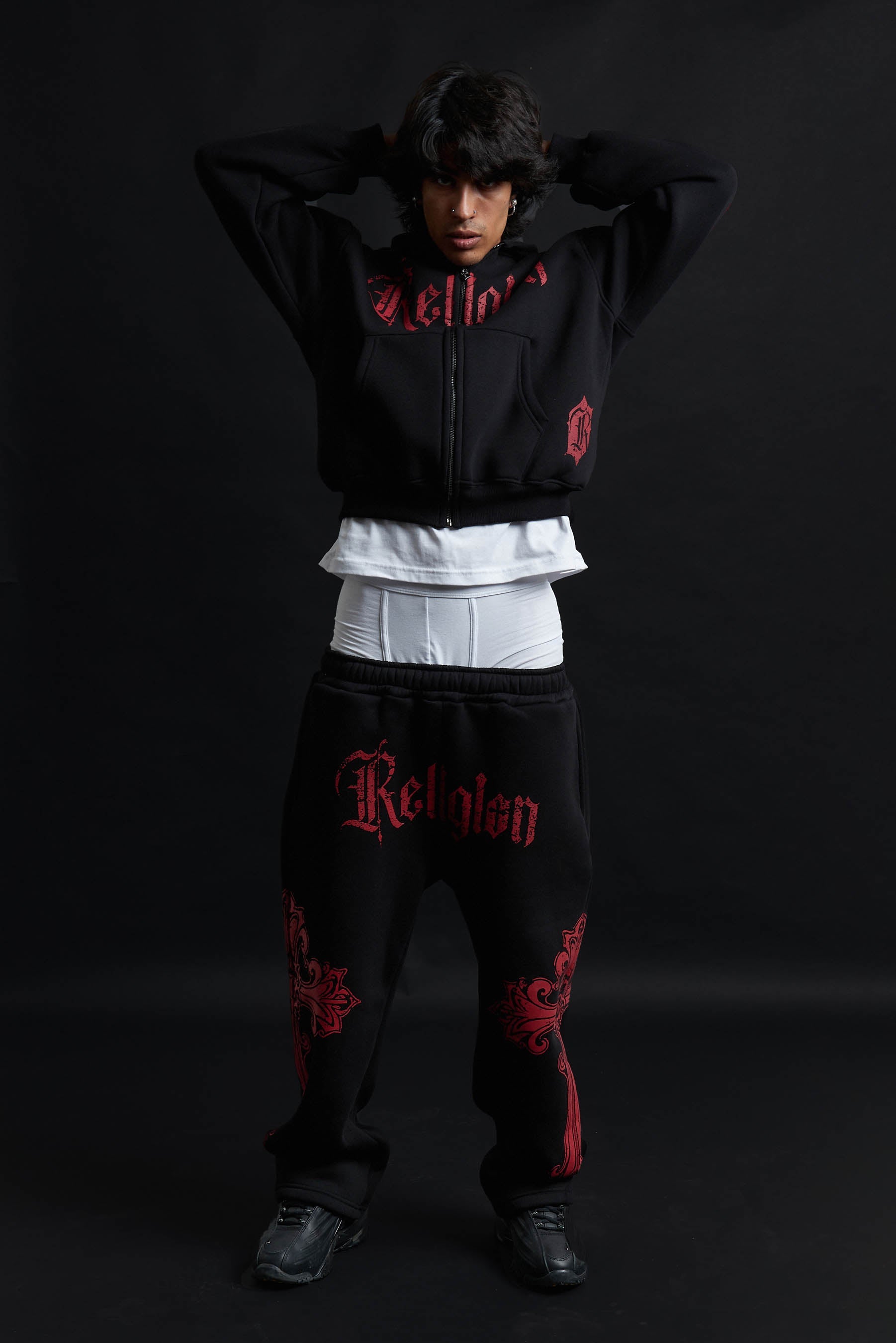 CATHEDRAL TRACK SUIT BLACK&amp;RED
