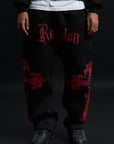 SWEATPANTS CATHEDRAL BLACK&RED