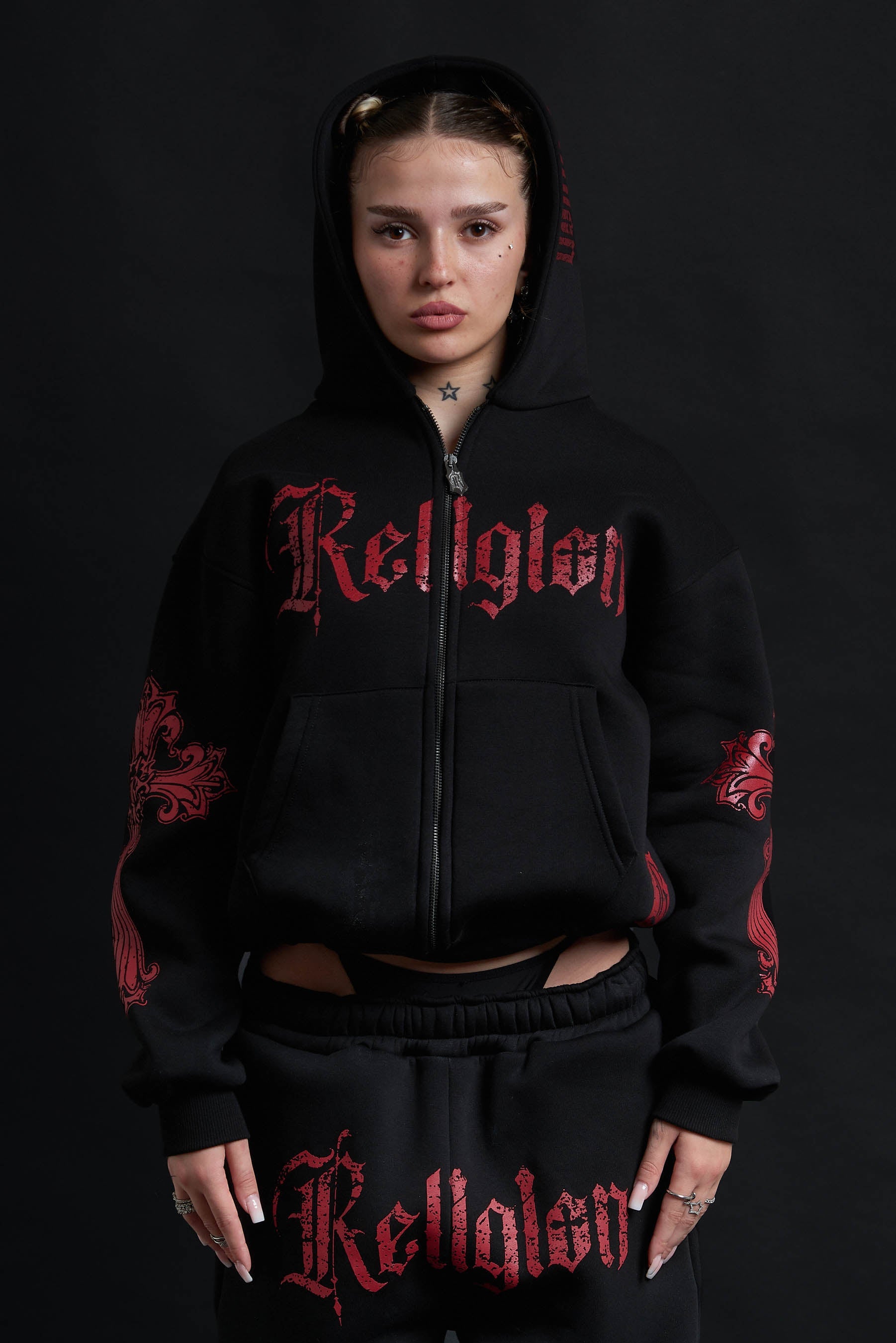 CATHEDRAL TRACK SUIT BLACK&amp;RED