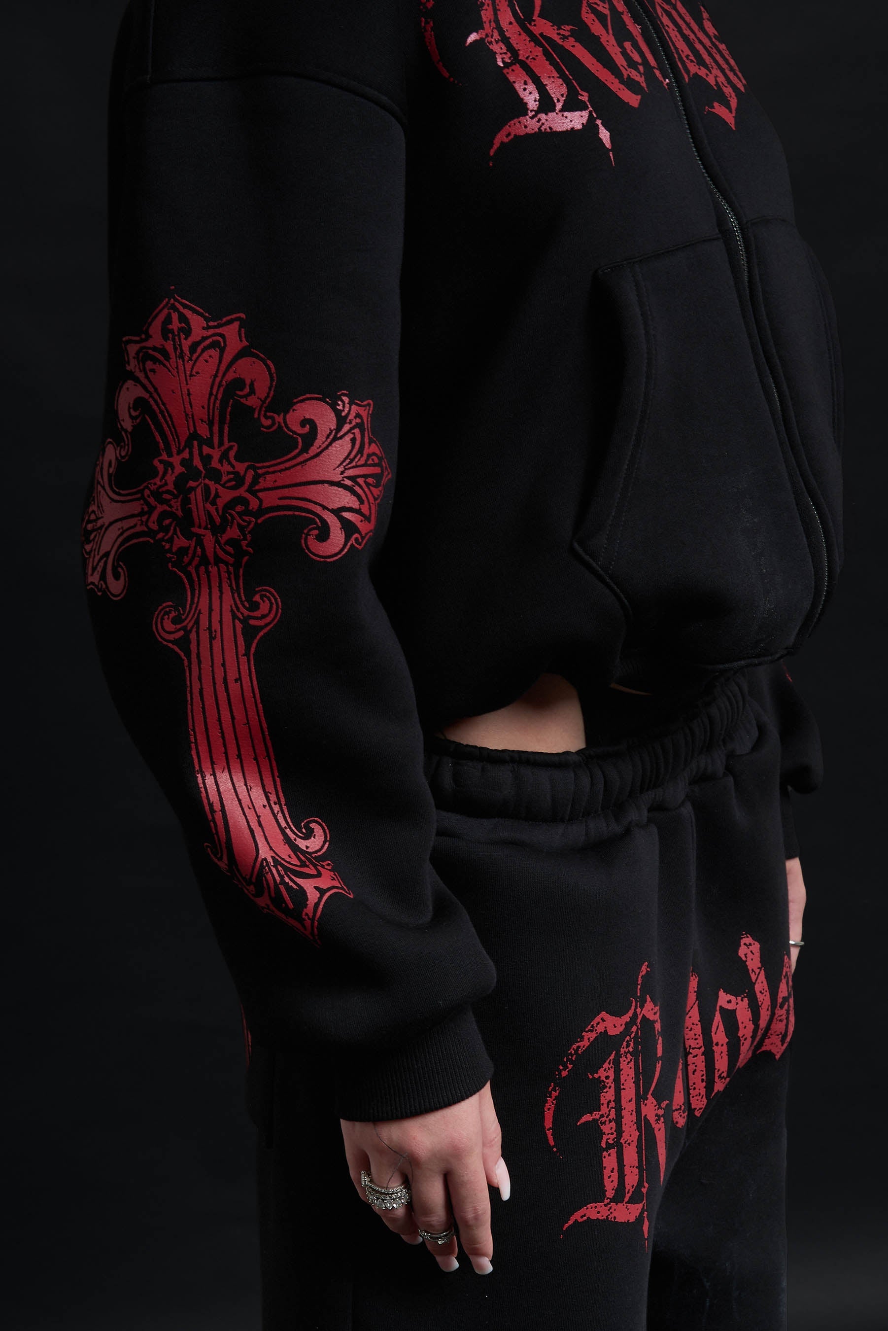 CATHEDRAL TRACK SUIT BLACK&amp;RED
