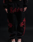 SWEATPANTS CATHEDRAL BLACK&RED