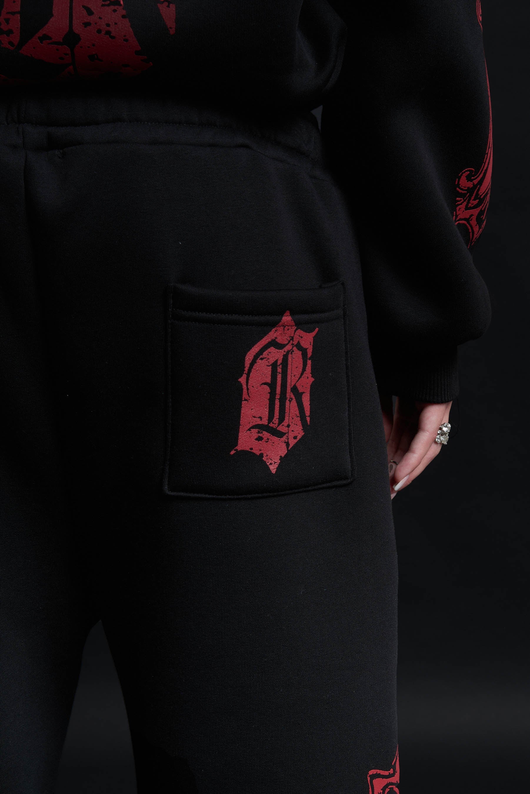 SWEATPANTS CATHEDRAL BLACK&amp;RED