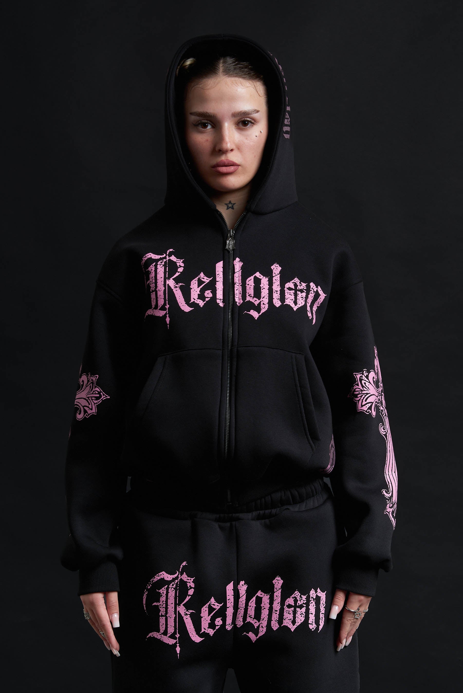 CATHEDRAL TRACK SUIT BLACK&amp;PINK