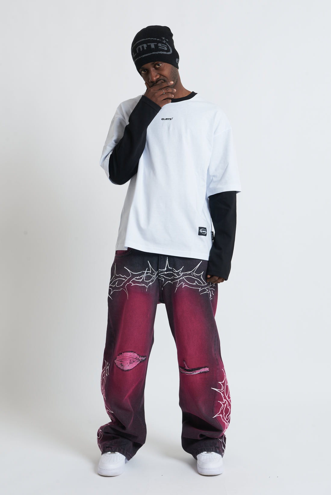 Double Long Sleeve jersey white