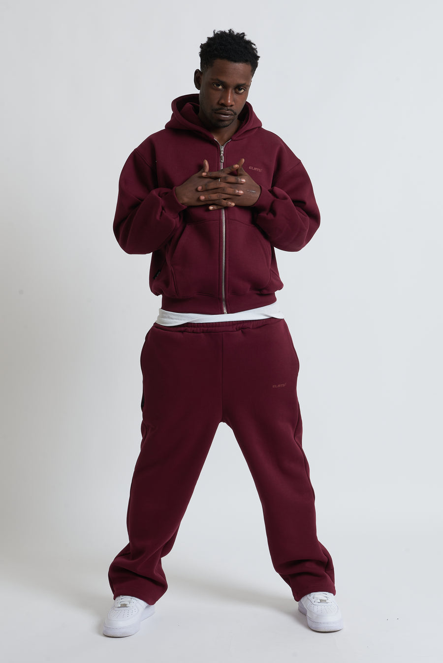 HOODIE ZIP BORDEAUX