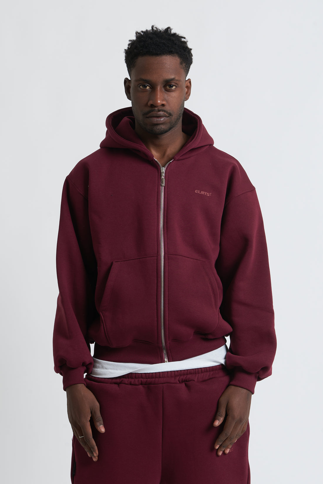 HOODIE ZIP BORDEAUX