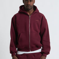 HOODIE ZIP BORDEAUX