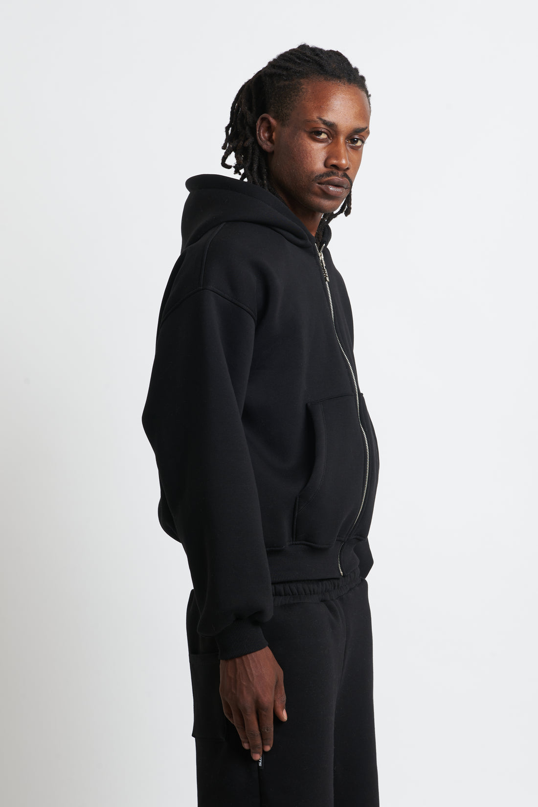 HOODIE ZIP BLACK