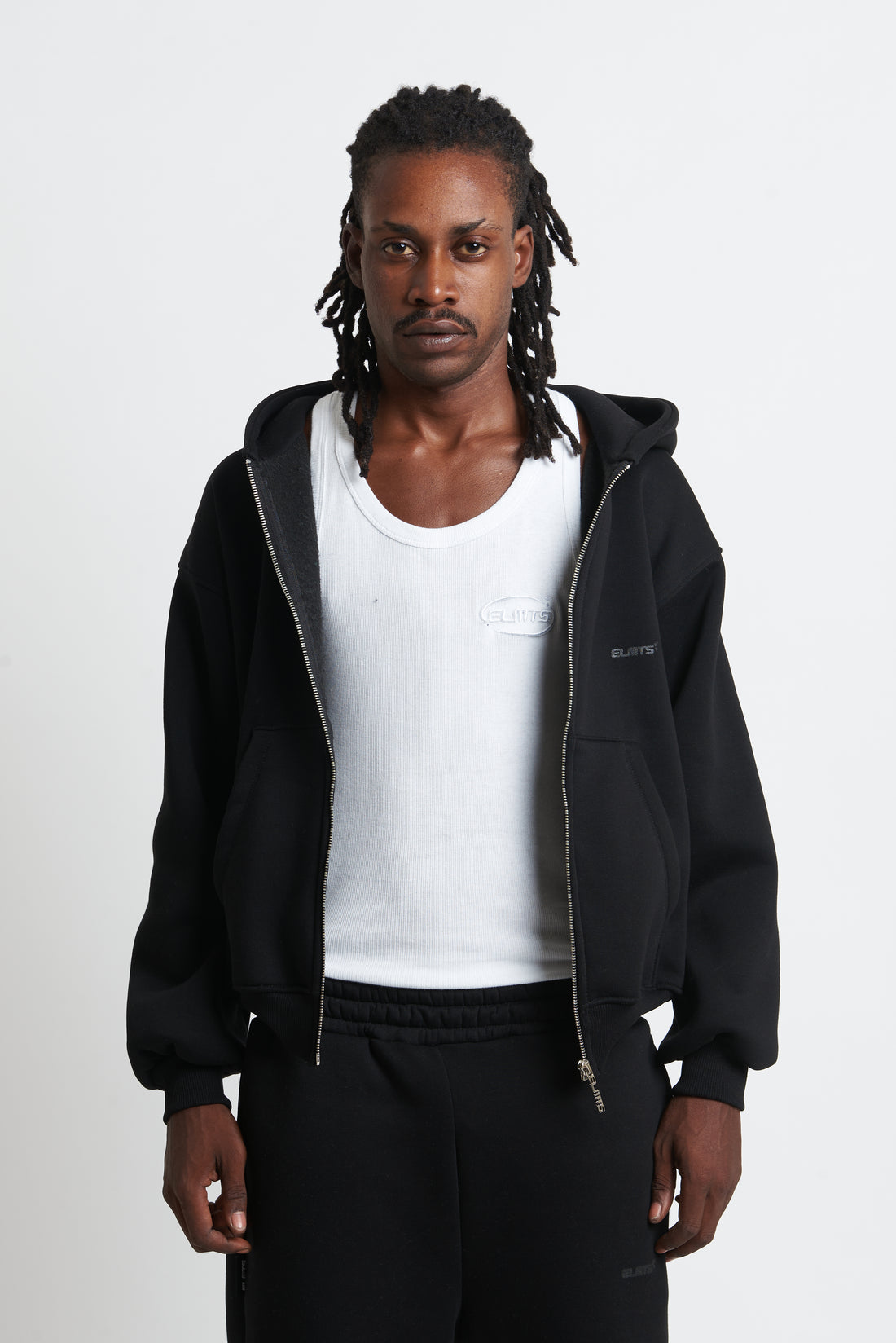 HOODIE ZIP BLACK