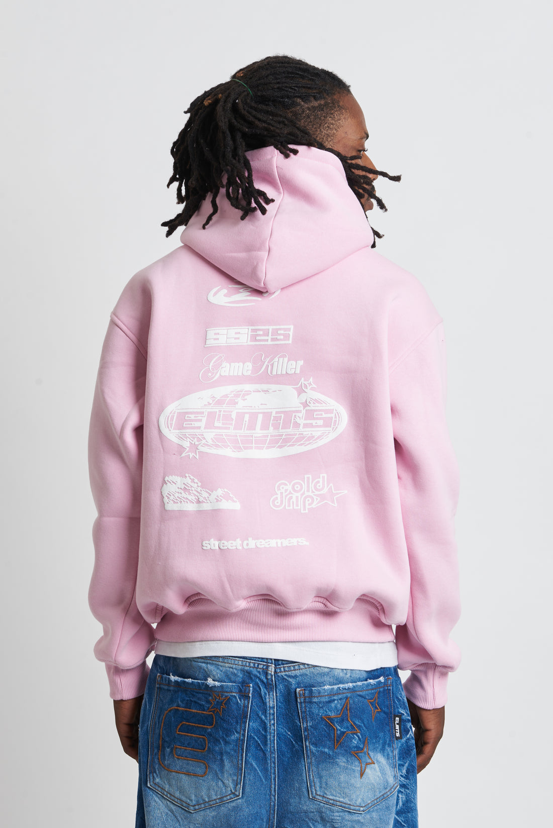 HOODIE KILLER PINK-WHITE