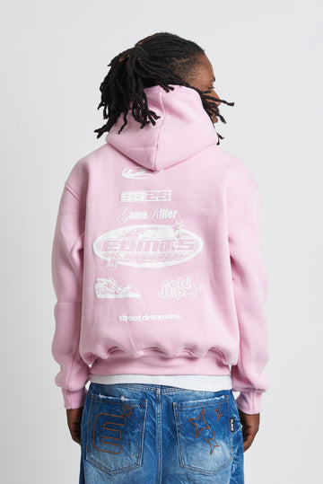 HOODIE KILLER PINK-WHITE