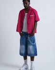 JACKET EMBROIDERED FUCSIA