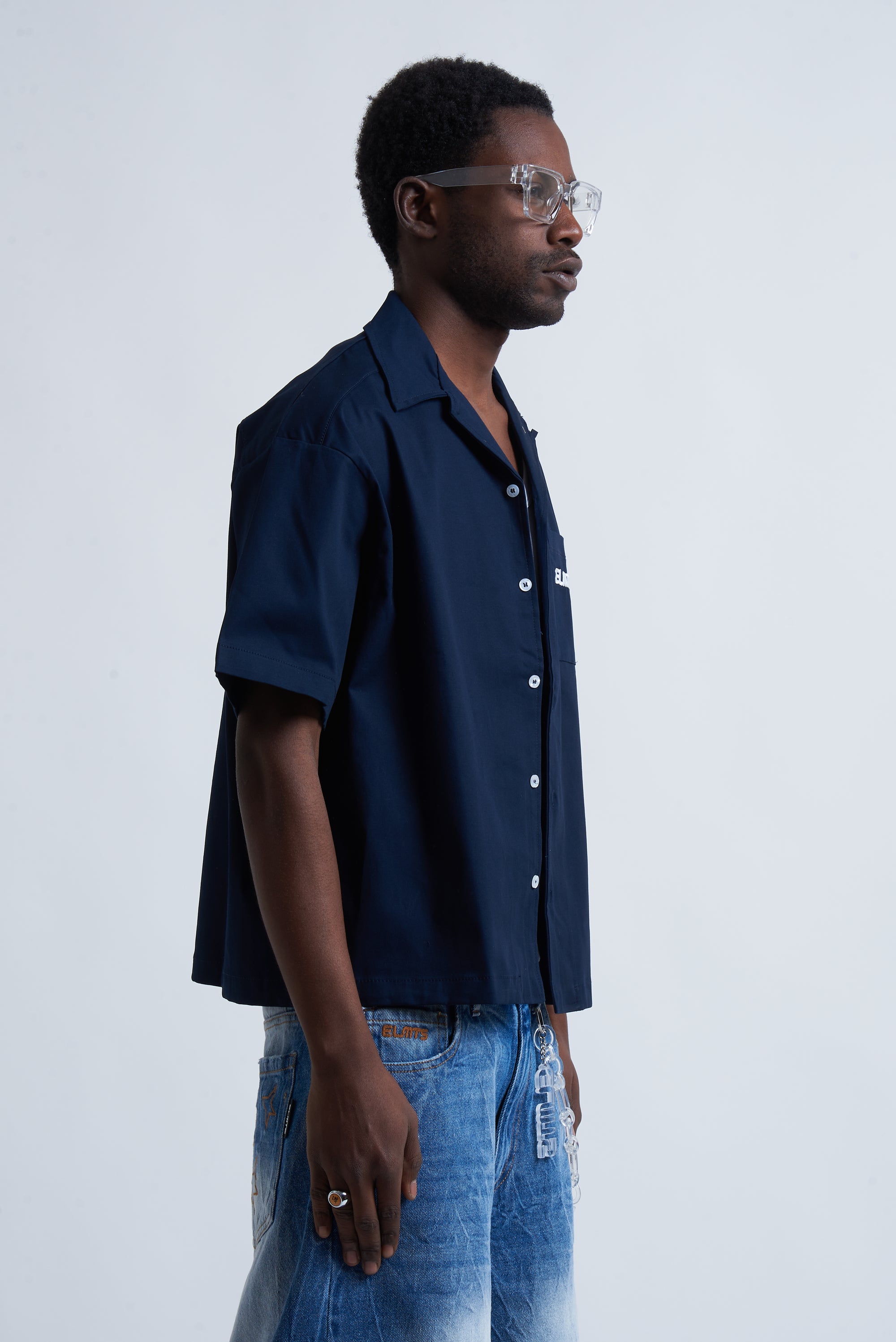 JACKET EMBROIDERED BLU NIGHT